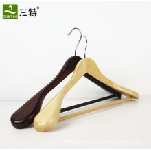 Hot selling wholesale wood hotel suit clothes hanger manufacturer